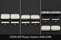 Original COSIFLOR Bediengriffe VS2 – System 2008 – Weiß – 2 Stück mit Abdeckung