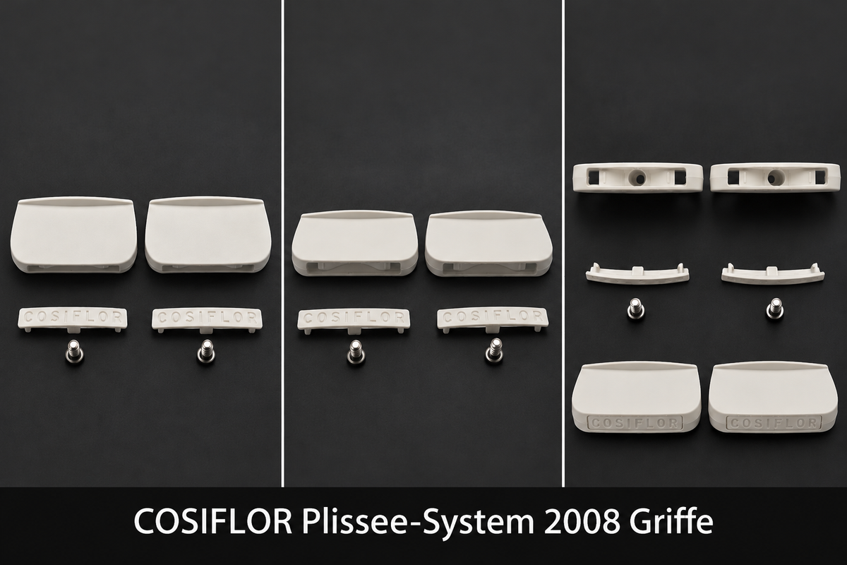 Original COSIFLOR Bediengriffe VS2 – System 2008 – Weiß – 2 Stück mit Abdeckung