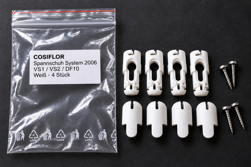 COSIFLOR Spannschuhe System 2006 – Weiß – 4 Stück