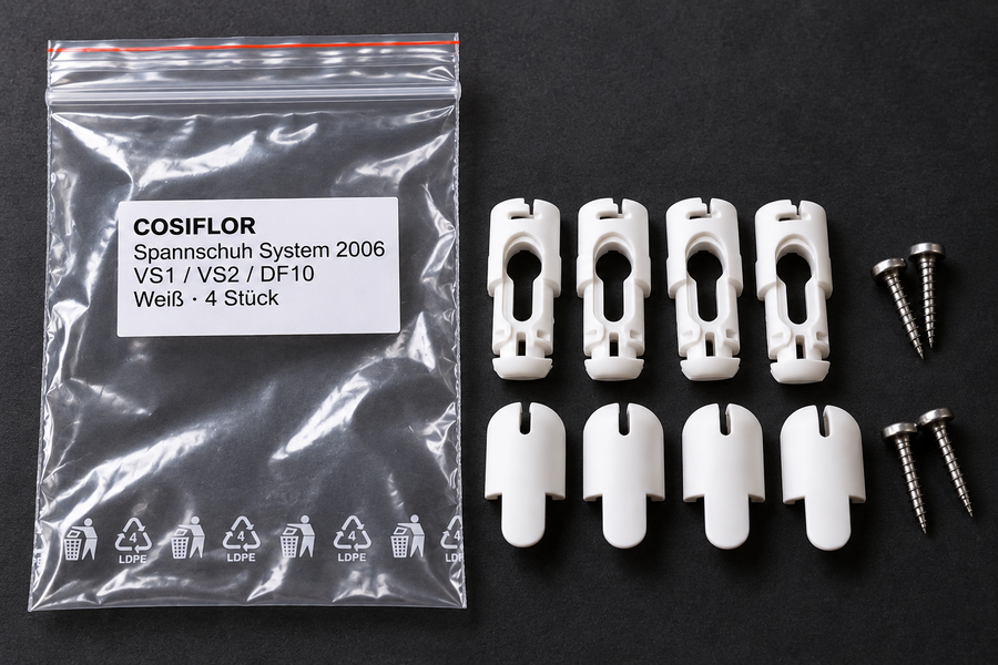 COSIFLOR Spannschuhe System 2006 – Weiß – 4 Stück